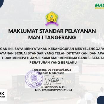 MAKLUMAT LAYANAN MAN 1 TANGERANG