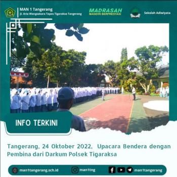 Upacara Bendera bersama Kapolsek Tigaraksa